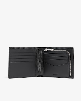 Portafoglio in pelle effetto piqu&eacute; con zip Chantaco