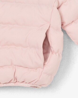 Piumino unisex con cappuccio in taffet&agrave; a rombi