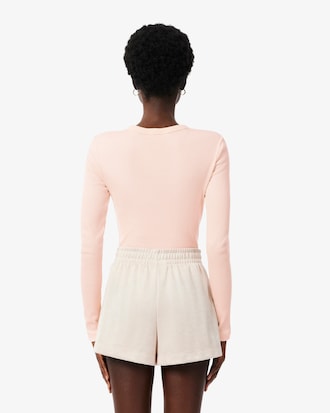T-shirt in cotone a costine slim fit