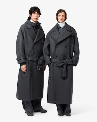 Cappotto in lana oversize a doppiopetto Runway