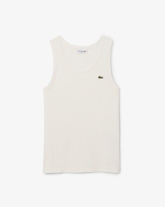 Canotta slim fit in cotone a costine