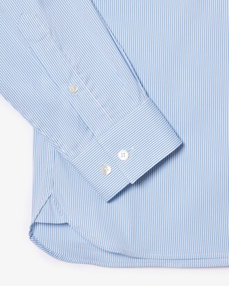 Camicia a righe in popeline stretch slim fit