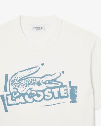 T-shirt in jersey di cotone stampato