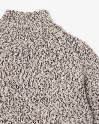 Maglione a collo alto in lana mercerizzata