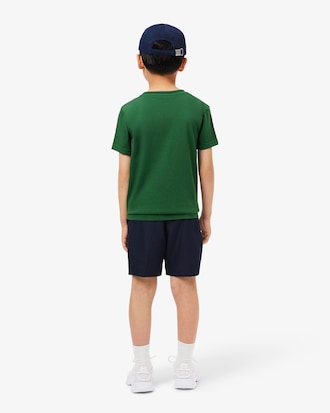 Shorts sportivi in taffetà a rombi