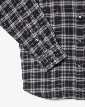 Camicia regular fit in flanella con motivo scozzese