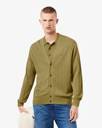 Cardigan in maglia a coste fluide