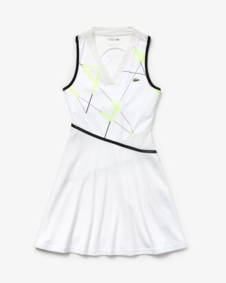 Vestito da tennis da donna con stampa geometrica Lacoste SPORT
