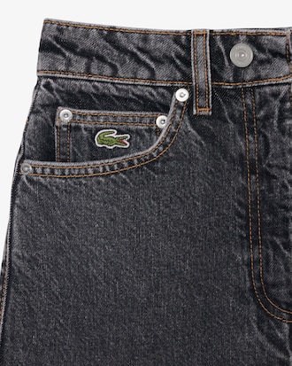 Jeans wide fit a vita alta