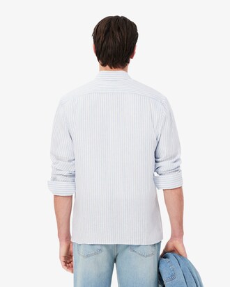 Camicia di lino a righe regular fit