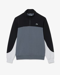 Felpa sportiva con zip corta colorblock
