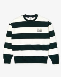 Felpa unisex a righe ricamate Lacoste LIVE