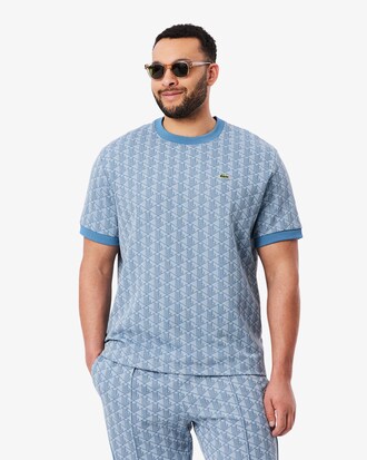 T-shirt slim fit con monogramma jacquard