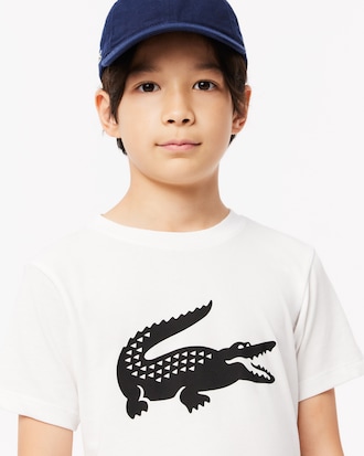 T-shirt da tennis oversize in cotone tecnico