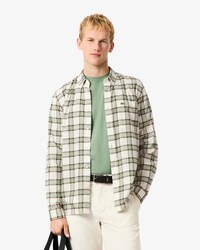 Camicia regular fit in flanella motivo scozzese