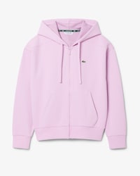 Felpa con zip e cappuccio in piqu&eacute;