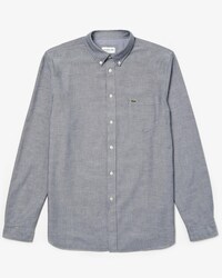 Camicia regular fit in cotone Oxford tinta unita
