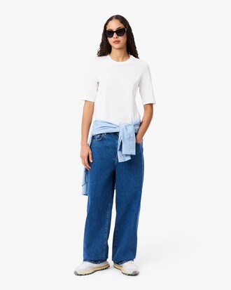 T-shirt in morbido cotone con maniche a tre quarti