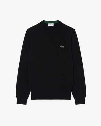 Pullover girocollo monocromatico in cotone