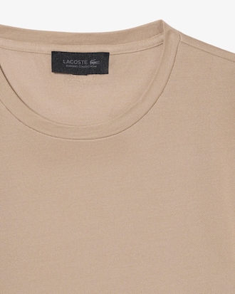 T-shirt a maniche lunghe in piqu&eacute; di seta Runway