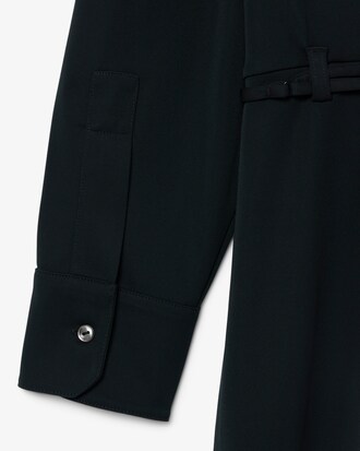 Maxiabito con collo a polo a pieghe Runway