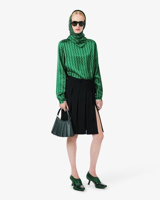 Borsa piccola in pelle Lenglen della sfilata