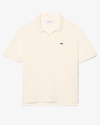 Polo fluida relaxed fit in piqu&eacute;