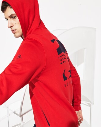 Felpa da uomo con zip e coccodrillo Lacoste SPORT x Novak Djokovic