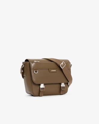 Borsa a tracolla in pelle con chiusura a patella Ossian
