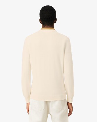 Pullover girocollo monocromatico in cotone