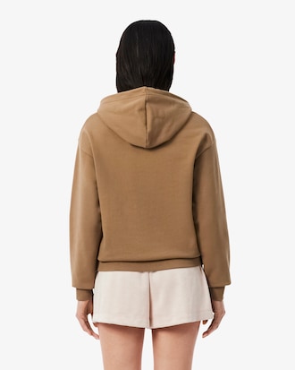 Felpa oversize in pile con cappuccio