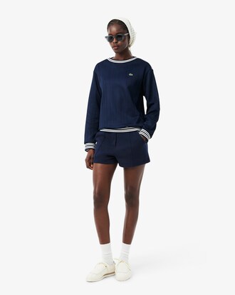 Shorts in piqu&eacute; di produzione francese