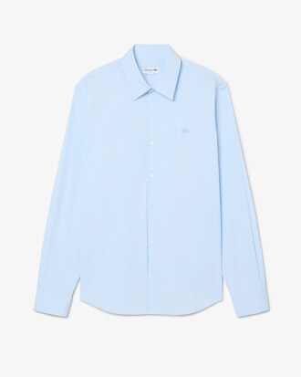 Camicia in popeline elasticizzato slim fit