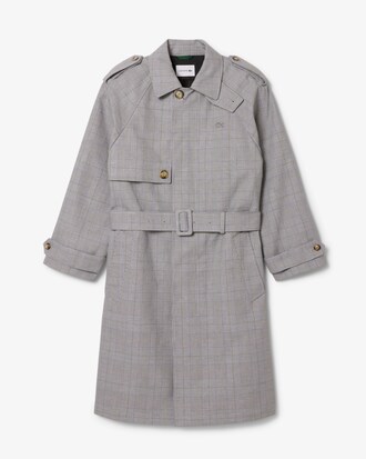 Trench con motivo scozzese impermeabile