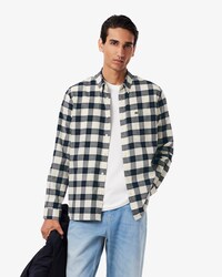 Camicia regular fit in flanella motivo scozzese