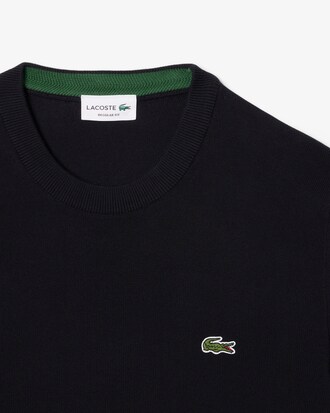 Pullover girocollo monocromatico in cotone