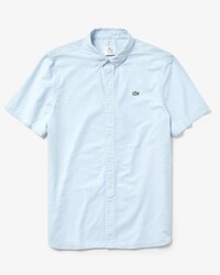 Camicia Lacoste LIVE a maniche corte in cotone Oxford tinta unita