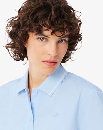 Camicia oversize effetto petit piqu&eacute;