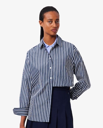 Camicia oversize in popeline di cotone