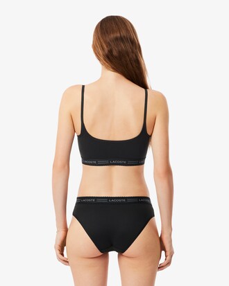Bralette in microfibra con fascia smerlata