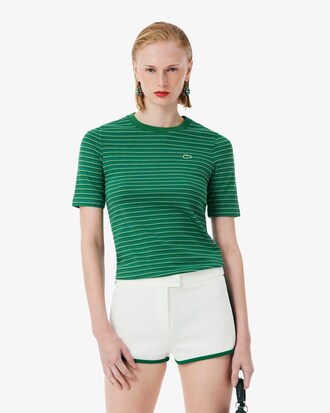 T-shirt in jersey a righe Runway