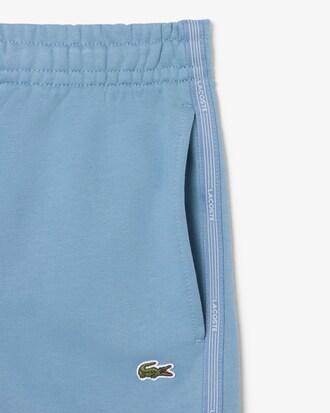 Shorts in tessuto felpato con striscia con logo regular fit