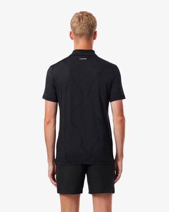 Polo sportiva da tennis Ultra Dry con coccodrillo jacquard