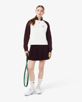 Felpa con zip corta con stemma Tennis Heritage