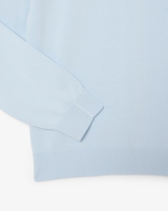 Pullover girocollo monocromatico in cotone