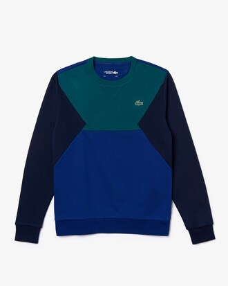 Felpa da tennis da uomo in cotone color block Lacoste SPORT