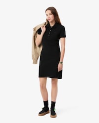Vestito polo slim fit in mini piqué stretch