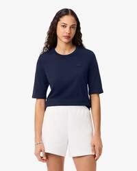 T-shirt in morbido cotone con maniche a tre quarti