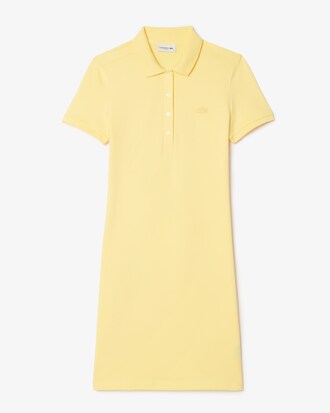 Vestito polo slim fit in mini piqué stretch