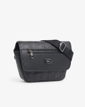 Borsa messenger mini in pelle con monogramma